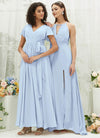 NZ Bridal Cornflower Blue Backless Bridesmaid Dress AZ31001 Evalleen g