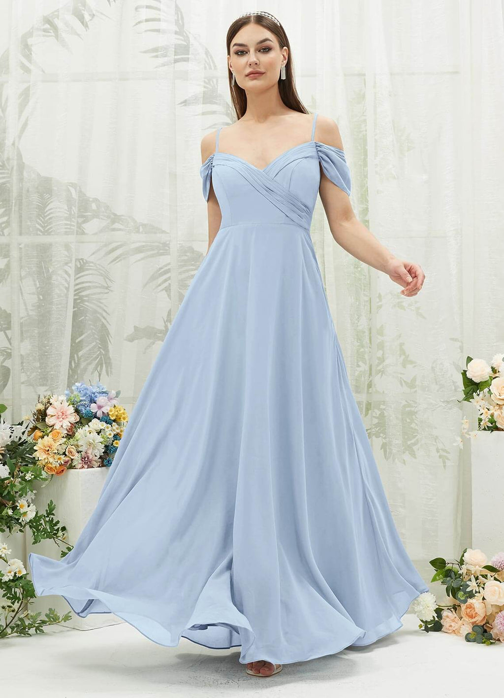 NZ Bridal Cornflower Blue Convetible Chiffon Bridesmaid Dress BG30217 Spence a