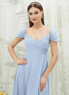 NZ Bridal Cornflower Blue Convetible Chiffon Bridesmaid Dress BG30217 Spence d