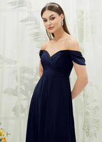 NZ Bridal Dark Navy Convertible Chiffon Flowy bridesmaid dresses BG30217 Spence c