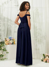 NZ Bridal Dark Navy Sweetheart Chiffon Maxi bridesmaid dresses TC30219 Celia b