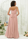 NZ Bridal Dusty Pink Slit Flowy Convertible Chiffon bridesmaid dresses TC30219 Celia b