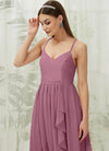 NZ Bridal Dusty Rose Chiffon Sweetheart bridesmaid dresses 01691es Esme detail1