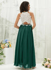 NZ Bridal Emerald Green Chiffon Halter Neck Backless bridesmaid dresses TC0426 Heidi b