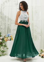 NZ Bridal Emerald Green Chiffon Halter Neck Backless bridesmaid dresses TC0426 Heidi c