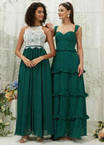 NZ Bridal Emerald Green Chiffon Halter Neck Backless bridesmaid dresses TC0426 Heidi g2