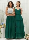 NZ Bridal Emerald Green Chiffon Halter Neck Backless bridesmaid dresses TC0426 Heidi g