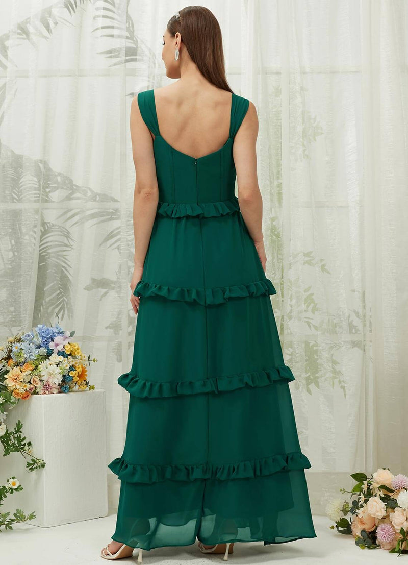 NZ Bridal Emerald Green Chiffon Sweetheart Straps bridesmaid dresses R3701 Sloane b