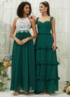 NZ Bridal Emerald Green Chiffon Sweetheart Straps bridesmaid dresses R3701 Sloane g2