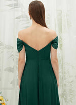 NZ Bridal Emerald Green Cold Shoulder Sweetheart Chiffon Maxi bridesmaid dresses BG30217 Spence b