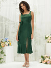 NZ Bridal Emerald Green Satin Sleeveless bridesmaid dresses AA30511 Ceci c