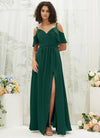NZ Bridal Emerald Green Sweetheart Chiffon A Line bridesmaid dresses AM31003 Fiena a