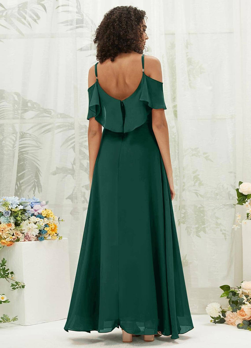 NZ Bridal Emerald Green Sweetheart Chiffon A Line bridesmaid dresses AM31003 Fiena a