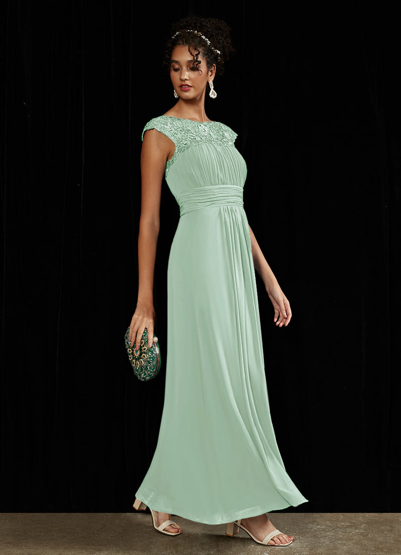 NZ Bridal Empire Sage Green Chiffon Lace Flowy bridesmaid dresses 09996ep Ryan d