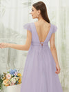 NZ Bridal Light Dusty Purple Sleeveless Tulle Maxi bridesmaid dresses R0410 Collins detail1