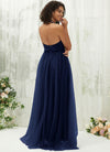 NZ Bridal Navy Blue Backless Maxi Tulle bridesmaid dresses R1025 Naya b
