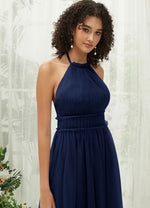 NZ Bridal Navy Blue Backless Maxi Tulle bridesmaid dresses R1025 Naya d