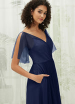 NZ Bridal Navy Blue Backless Tulle bridesmaid dresses R1027 Dallas d