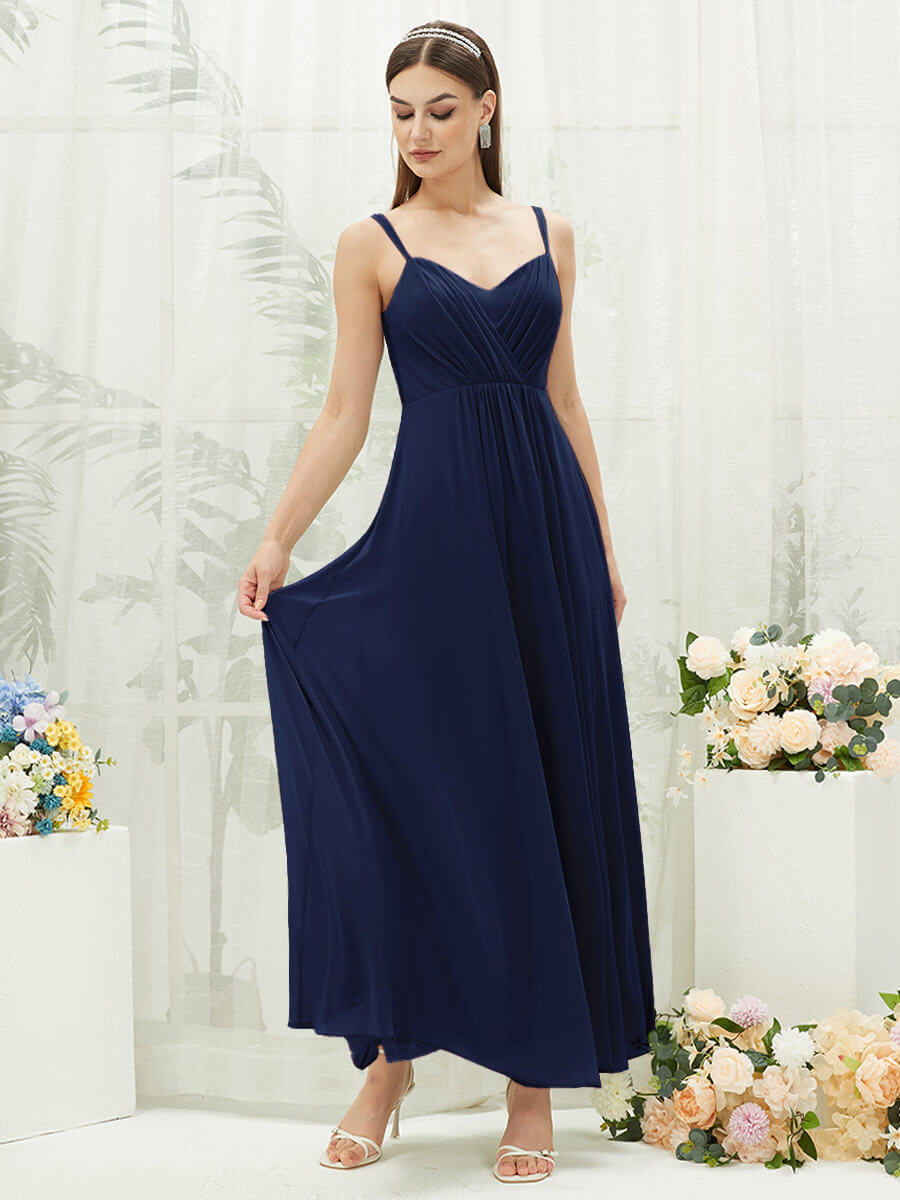 NZ Bridal Navy Blue Convertible Backless Chiffon Floor Length bridesmaid dresses 01692ES Aria a