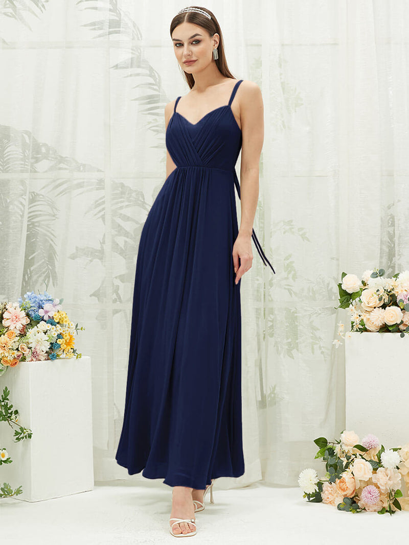 NZ Bridal Navy Blue Convertible Backless Chiffon Floor Length bridesmaid dresses 01692ES Aria d