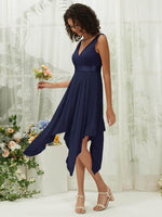 NZ Bridal Navy Blue Lace Chiffon Short bridesmaid dresses 00207ep Evie b