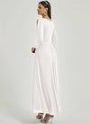 NZ Bridal Off White Chiffon Maxi bridesmaid dresses 00461ep Liv b