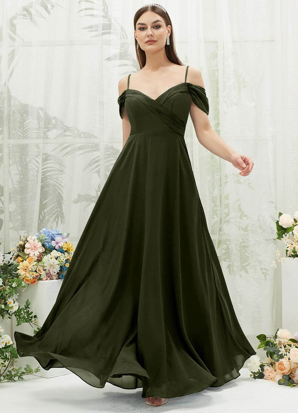 NZ Bridal Olive 3 in 1 convertible Chiffon Floor Length Bridesmaid Dress BG30217 Spence a