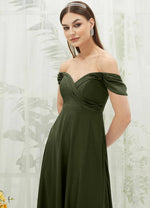 NZ Bridal Olive 3 in 1 convertible Chiffon Floor Length Bridesmaid Dress BG30217 Spence d