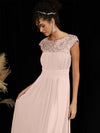 NZ Bridal Pearl Pink Chiffon Lace bridesmaid dresses 09996ep Ryan c