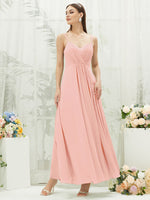 NZ Bridal Pleated Sleeveless Chiffon Blush bridesmaid dresses 01692ES Aria a