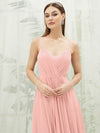 NZ Bridal Pleated Sleeveless Chiffon Blush bridesmaid dresses 01692ES Aria detail1