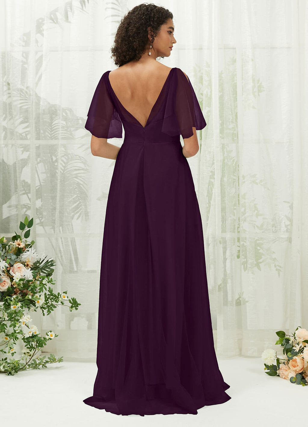 NZ Bridal Plum Sweetheart Tulle Maxi bridesmaid dresses R1027 Dallas a