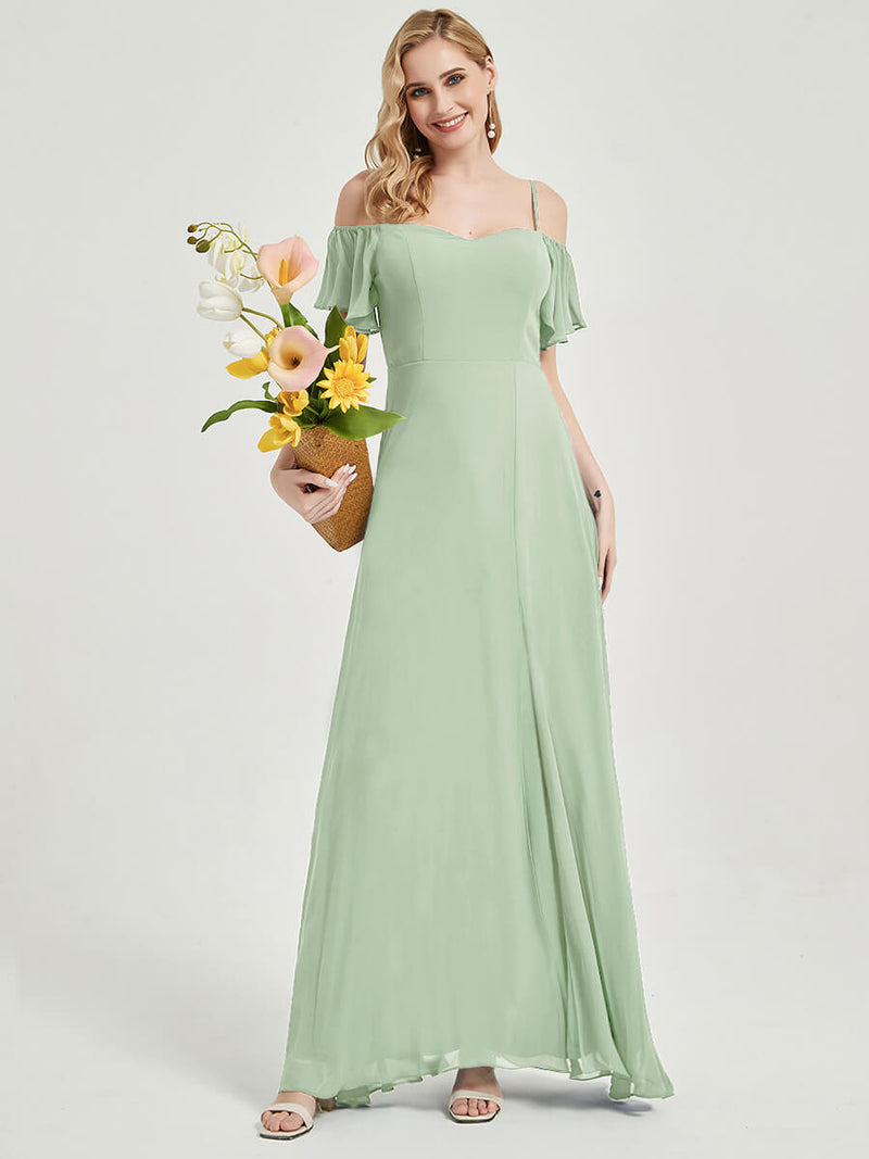NZ Bridal Sage Green Sweetheart Chiffon bridesmaid dresses 00237es Sue a