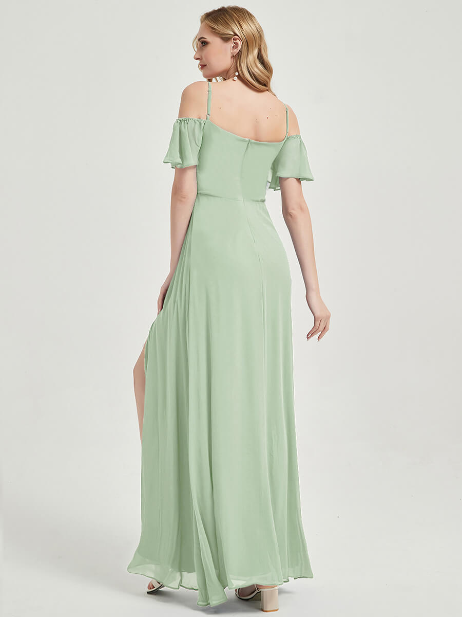 NZ Bridal Sage Green Sweetheart Chiffon bridesmaid dresses 00237es Sue a