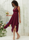 NZ Bridal Sangria V Neck Chiffon Lace bridesmaid dresses 00207ep Evie b