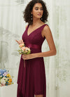 NZ Bridal Sangria V Neck Chiffon Lace bridesmaid dresses 00207ep Evie d