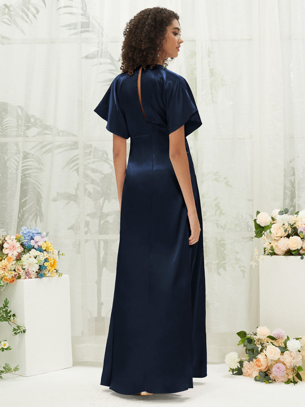 NZ Bridal Satin bridesmaid dresses BG30301 Jesse Dark Navy a