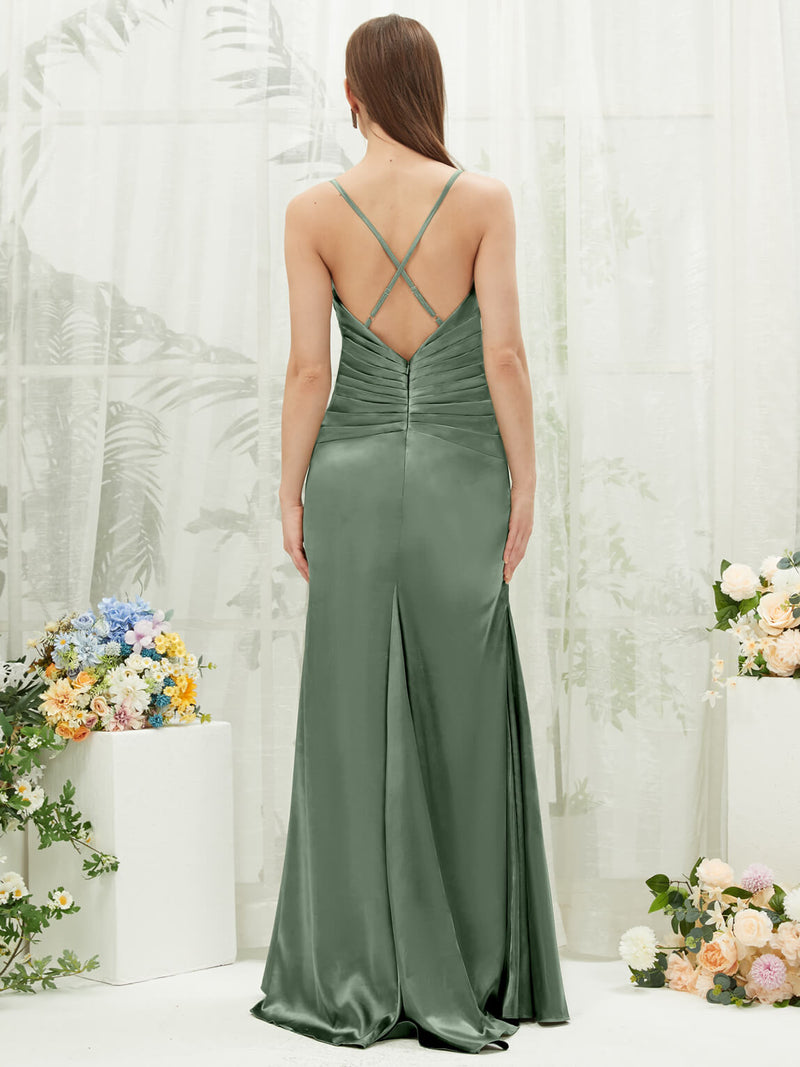 NZ Bridal Satin bridesmaid dresses CA221470 Rory Eucalyptus b