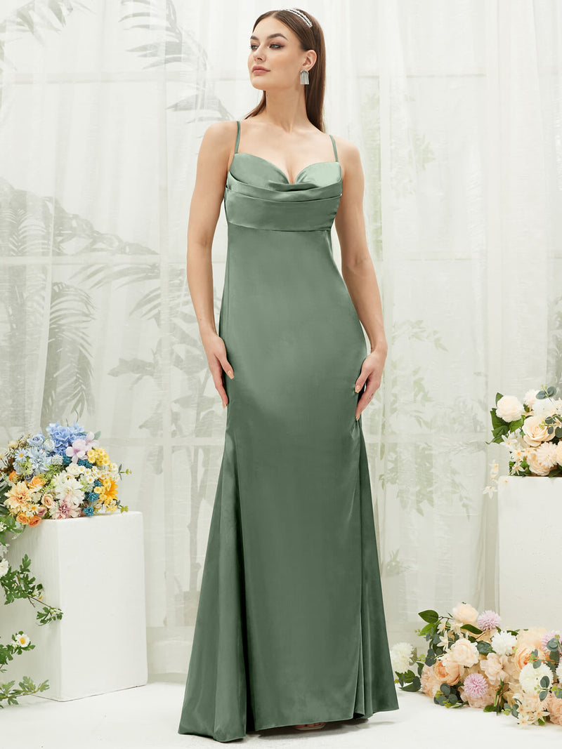 NZ Bridal Satin bridesmaid dresses CA221470 Rory Eucalyptus c