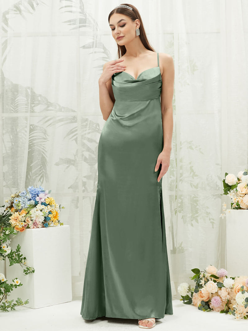 eucalyptus satin bridesmaid dress Birdy Grey Mia Matte Satin Dress in Eucalyptus Bridesmaid Dress