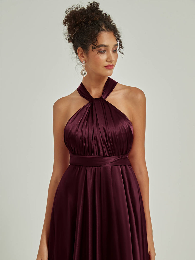 cabernet satin dress Leely Women Cabernet Satin Long Sleeves Mother of the Bride Dress A Line Off the Shoulder Backless Sweetheart Wedding Guest Dress