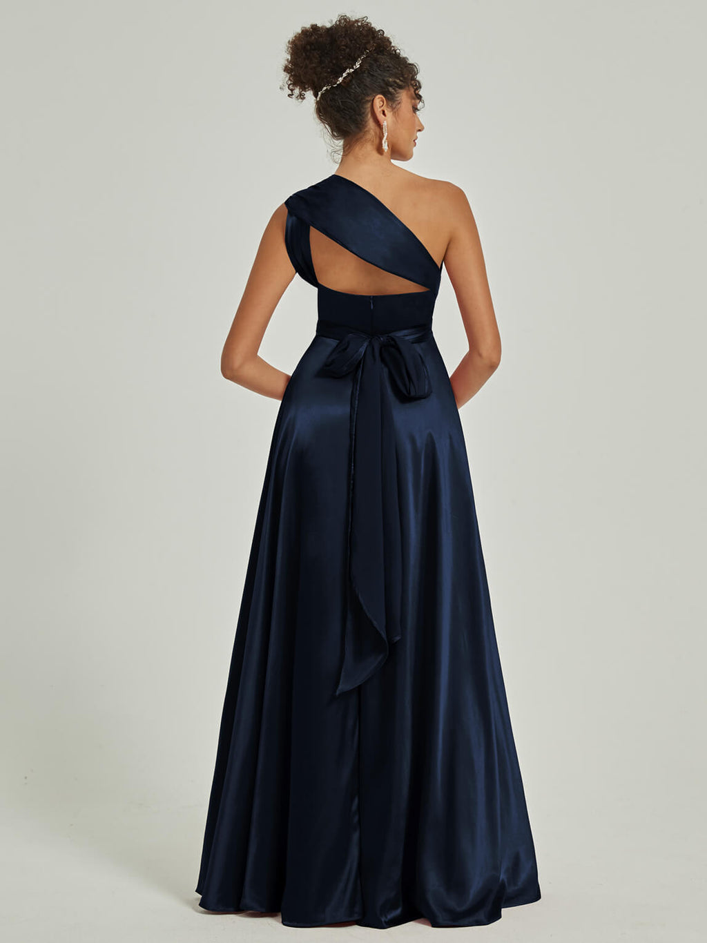 NZ Bridal Satin bridesmaid dresses JS30218 Winnie Dark Navy g1