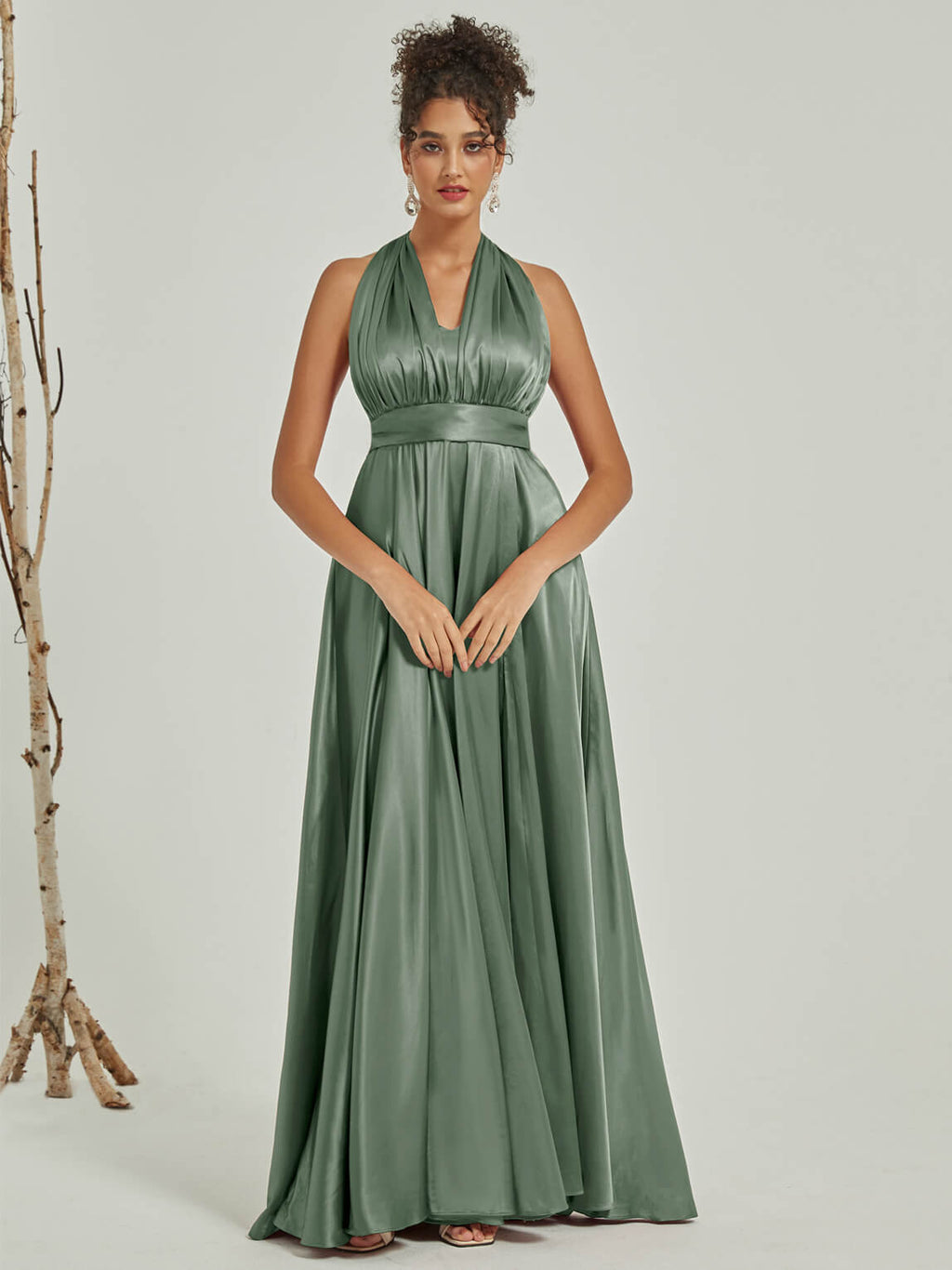 NZ Bridal Satin bridesmaid dresses JS30218 Winnie Eucalyptus g1