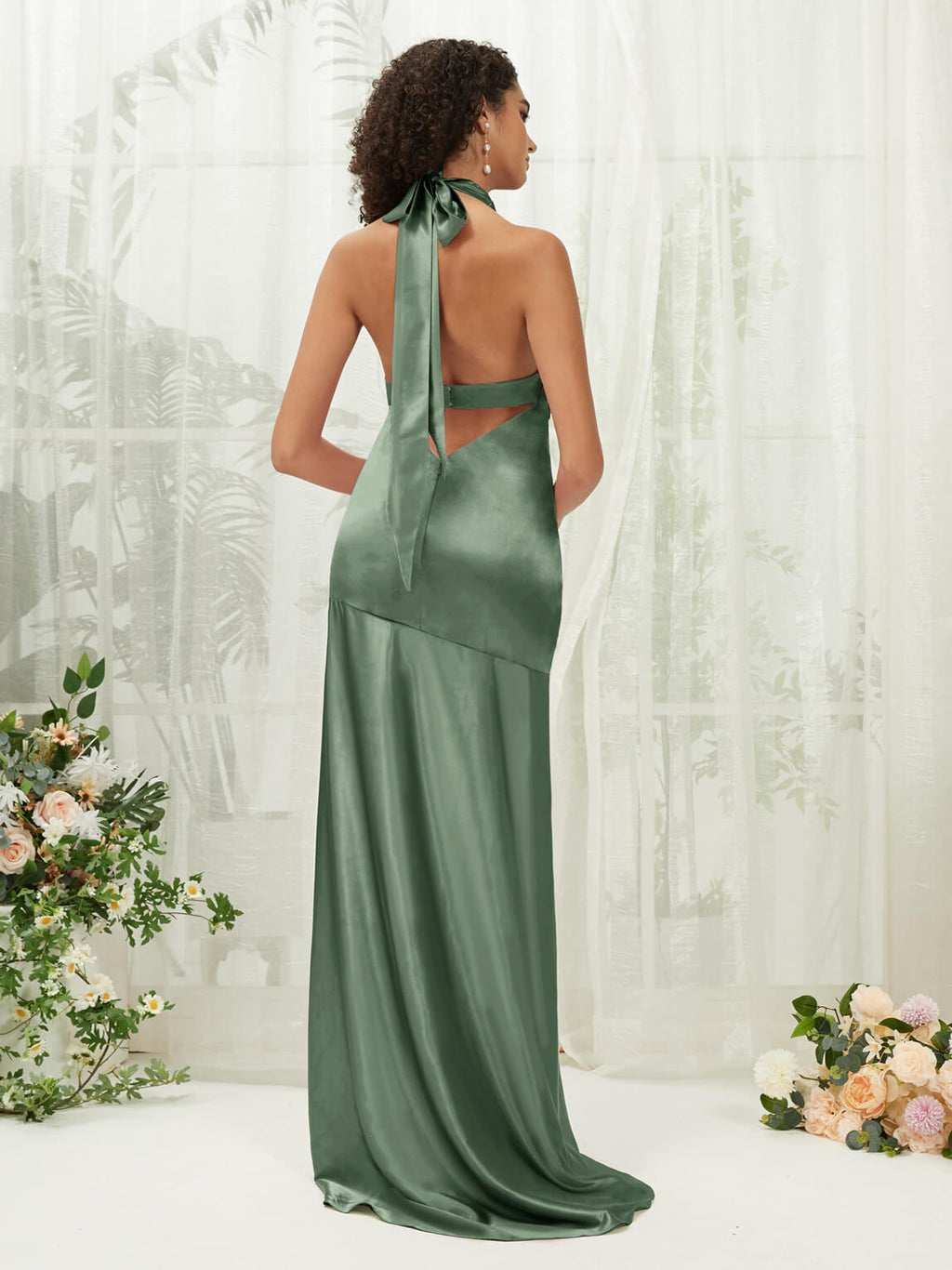 NZ Bridal Satin bridesmaid dresses R30517 Athena Eucalyptus a