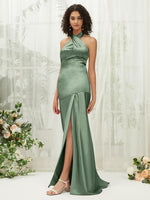 NZ Bridal Satin bridesmaid dresses R30517 Athena Eucalyptus d