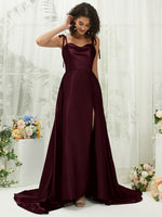 NZ Bridal Satin bridesmaid dresses XC30113 Juliet Cabernet a