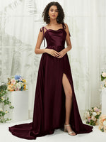 NZ Bridal Satin bridesmaid dresses XC30113 Juliet Cabernet c