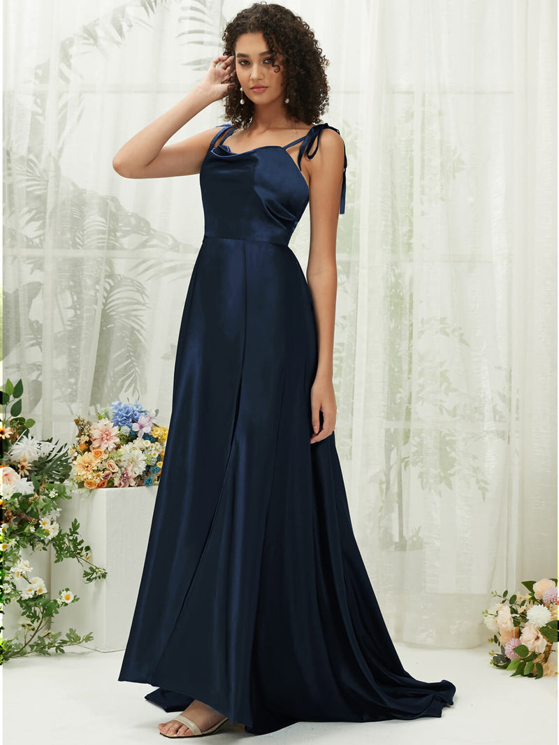 NZ Bridal Satin bridesmaid dresses XC30113 Juliet Dark Navy d