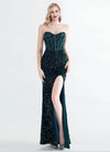 NZ Bridal Sequin Emerald Green Strapless Prom Dress 31155 Victoria a