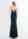 NZ Bridal Sequin Emerald Green Strapless Prom Dress 31155 Victoria b